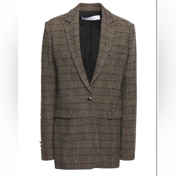 Brown Checkered Blazer - Picture 1 of 5
